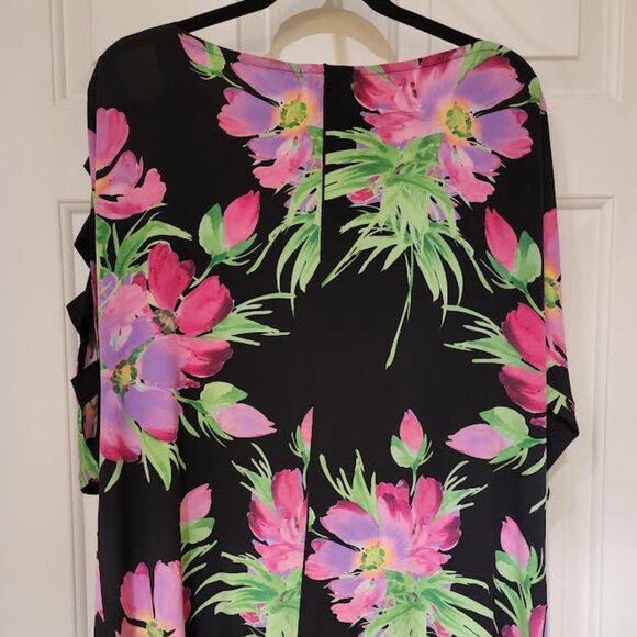 EVA VARRO  XL TUNIC TOP W/ LATTICE SLEEVES NWT - Picture 3 of 7